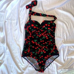 Black Cherry One Piece Swim Suit